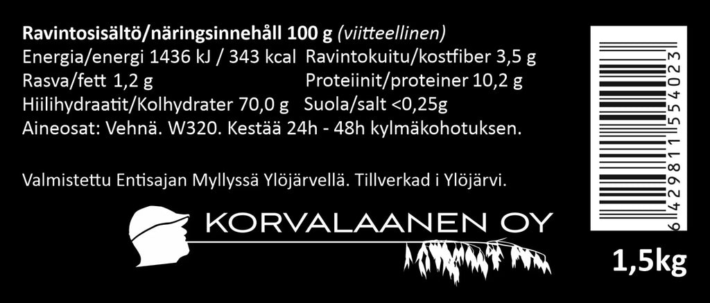 Entisajan Mylly: Farmarin Pizzajauho (1,5 kg)