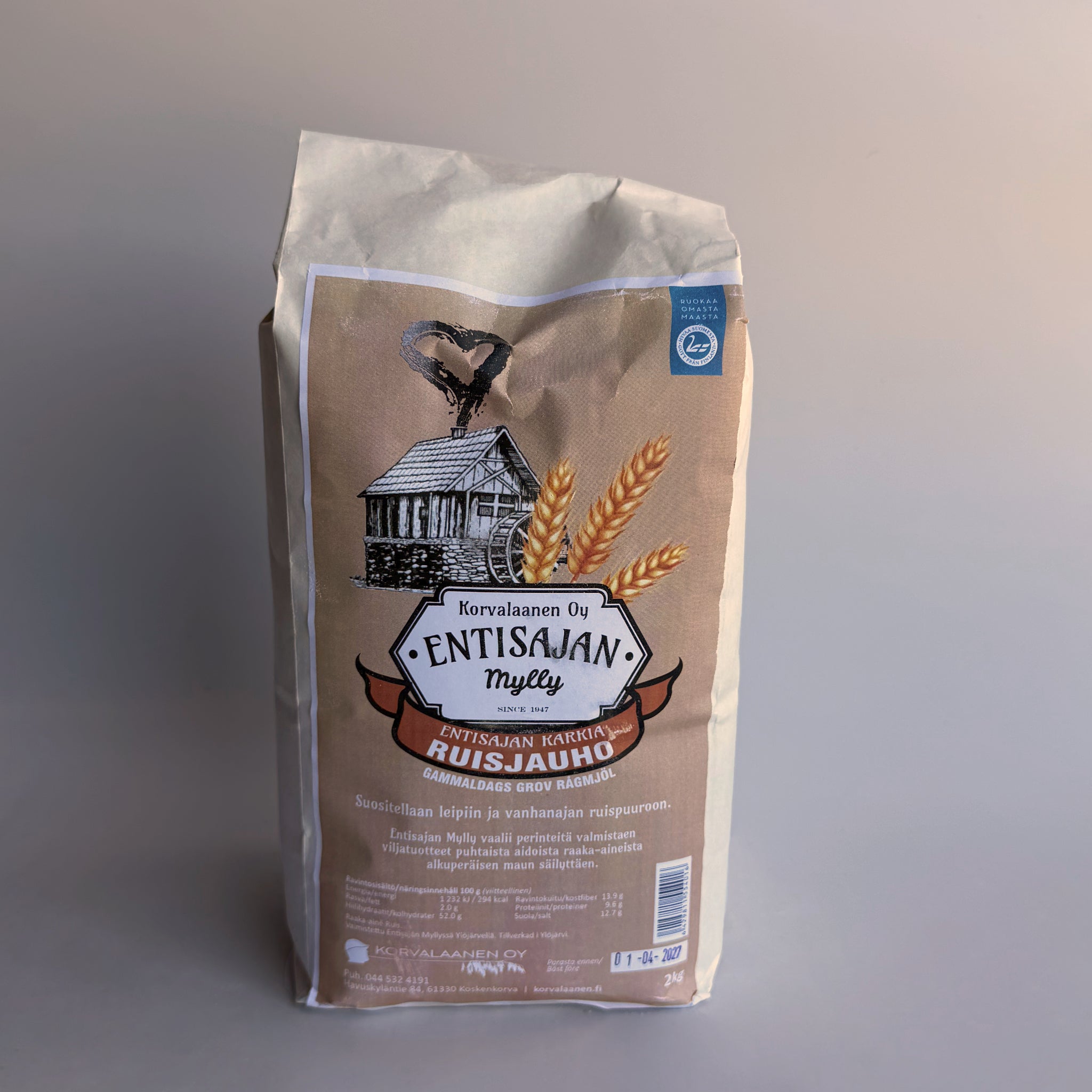Entisajan Ruisjauho Karkea (2kg)