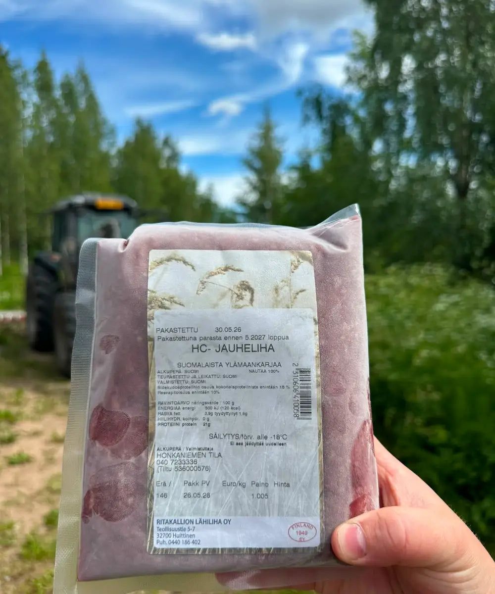 Nurmiruokittu jauheliha (1kg)