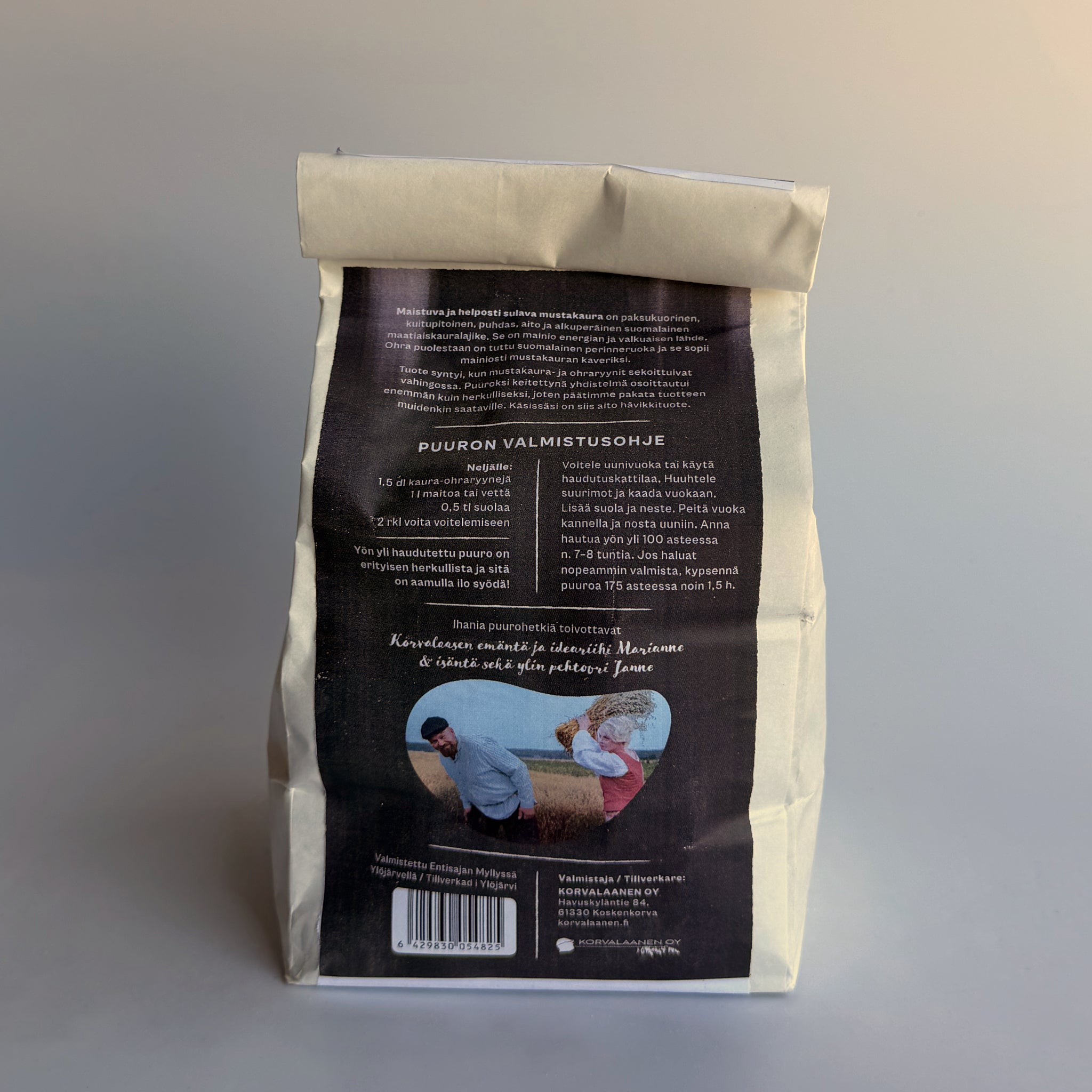 Entisajan Mylly: Mustakaura-Ohra Uunipuurosuurimo (1 kg)